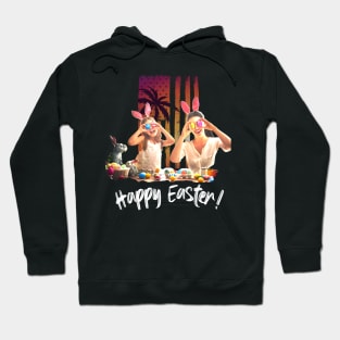 Happy Easter (Mom and daughter egg faces) Hoodie
